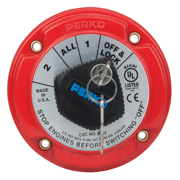 Perko Medium Duty Battery Selector Switch w-Key Lock [8502DP] - Perko