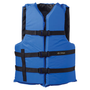 Onyx Nylon General Purpose Life Jacket - Adult Universal - Blue [103000-500-004-12] - Onyx Outdoor