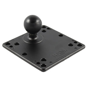 RAM Mount 4.75" Square Base w-VESA (4 x 75mm) (4 x 100mm) Hole Patterns  1.5" Ball [RAM-246-AD1U] - RAM Mounting Systems