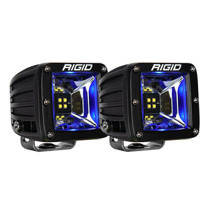 RIGID Industries Radiance Scene Lights - Surface Mount Pair - Black w-Blue LED Backlight [68201] - RIGID Industries