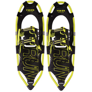 YUKON RUN Series Showshoe 8" x 22" - Black-Yellow - 225lbs Weight Capacity - Pair [80-1102]