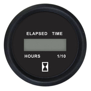 Faria 2" Digital Hourmeter Gauge - 12-32V - Euro Black [12835] - Faria Beede Instruments