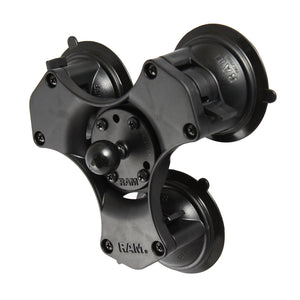 RAM Mount Twist-Lock Triple Suction Cup Ball Base [RAP-B-365-224-1U] - RAM Mounting Systems