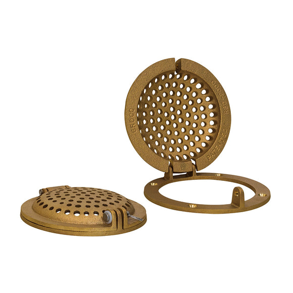 GROCO Bronze Round Hull Strainer w/Access Door f/Up To 1