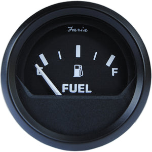 Faria 2" Fuel Level Gauge Metric - Euro Black [12802] - Faria Beede Instruments