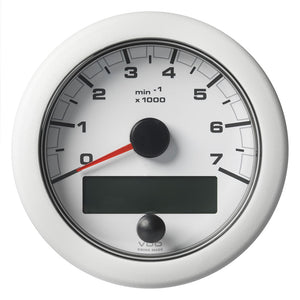 VDO 3-3-8" (85mm) OceanLink NMEA 2000 Tach - 7000 RPM - White Dial  Bezel [A2C1065820001] - VDO