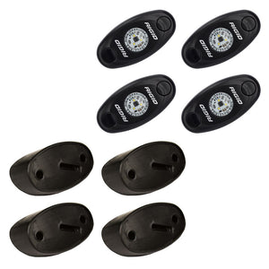 RIGID Industries A-Series Rock Light Kit - 4 Blue Lights - Black [400233] - RIGID Industries