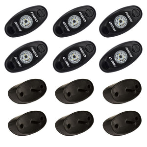 RIGID Industries A-Series Rock Light Kit - 6 Blue Lights - Black [400283] - RIGID Industries