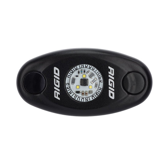 RIGID Industries A-Series Black High Power LED Light Single - Red [480103] - RIGID Industries