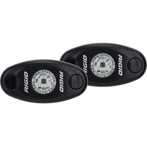 RIGID Industries A-Series Black Low Power LED Light Pair - Neon White [482023] - RIGID Industries