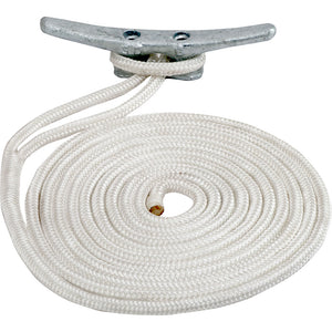 Sea-Dog Double Braided Nylon Dock Line - 5/8" x 20 - White [302116020WH-1]