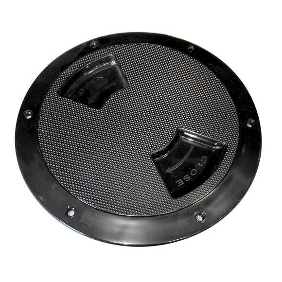 Sea-Dog Textured Quarter Turn Deck Plate - Black - 5