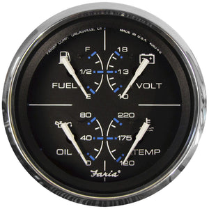 Faria Chesapeake Black 4" Multifunction Gauge [33751] - Faria Beede Instruments