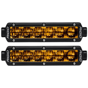 RIGID Industries 6" SR-Series SAE Compliant Fog Light - Black w-Yellow Light [906704] - RIGID Industries