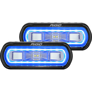 RIGID Industries SR-L Series Surface Mount Spreader Light - Black Housing - Blue Halo [53121] - RIGID Industries