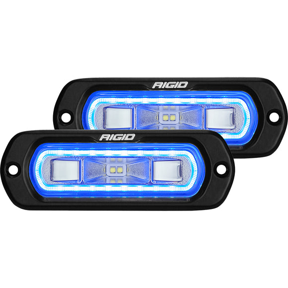 RIGID Industries SR-L Series Flush Mount Spreader Light - Black Housing - Blue Halo [53221] - RIGID Industries