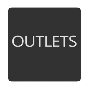 Blue Sea 6520-0333 Square Format Outlets Label [6520-0333]