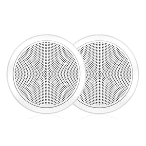 Fusion FM-F65RW FM Series 6.5" Flush Mount Round Marine Speakers - White Grill - 120W [010-02299-00]