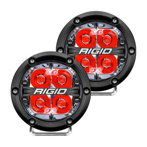 RIGID Industries 360-Series 4" LED Off-Road Spot Beam w-Red Backlight - Black Housing [36112] - RIGID Industries