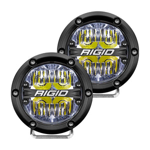 RIGID Industries 360-Series 4" LED Off-Road Fog Light Drive Beam w-White Backlight - Black Housing [36117] - RIGID Industries