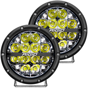 RIGID Industries 360-Series 6" LED Off-Road Fog Light Spot Beam w-White Backlight - Black Housing [36200] - RIGID Industries