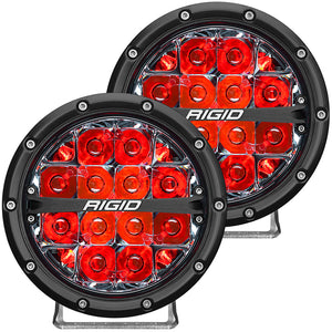 RIGID Industries 360-Series 6" LED Off-Road Fog Light Spot Beam w-Red Backlight - Black Housing [36203] - RIGID Industries