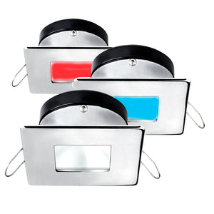 i2Systems Apeiron A1120 Spring Mount Light - Square/Square - Red, Cool White  Blue - Polished Chrome [A1120Z-14HAE]