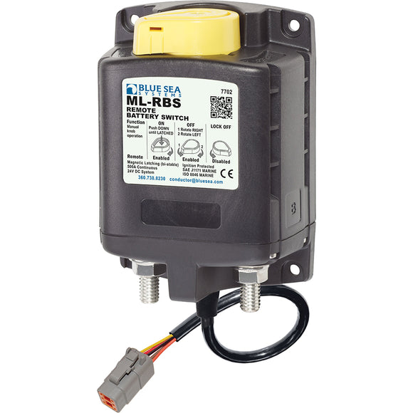 Blue Sea 7702100 ML Solenoid 24V 500A w/Manual Control  Deutsch Connector [7702100]