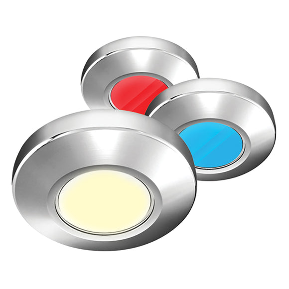 i2Systems Profile P1120 Tri-Light Surface Light - Red, Warm White  Blue - Chrome Finish [P1120Z-11HCE]