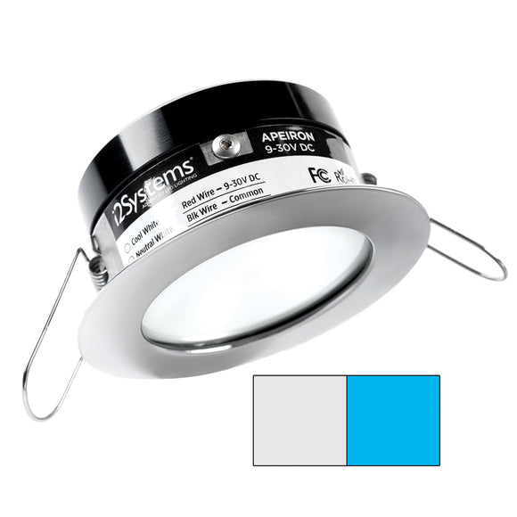 i2Systems Apeiron A503 3W Spring Mount Light - Cool White  Blue - Polished Chrome Finish [A503-11AAG-E]