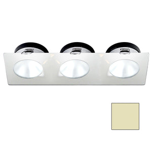 i2Systems Apeiron A1110Z - 4.5W Spring Mount Light - Triple Round - Warm White - White Finish [A1110Z-36CAB]