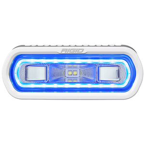 RIGID Industries SR-L Series Marine Spreader Light - White Surface Mount - White Light w/Blue Halo [51101]