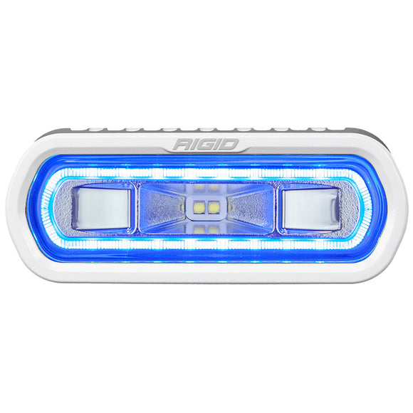 RIGID Industries SR-L Series Marine Spreader Light - White Surface Mount - White Light w/Blue Halo [51101]