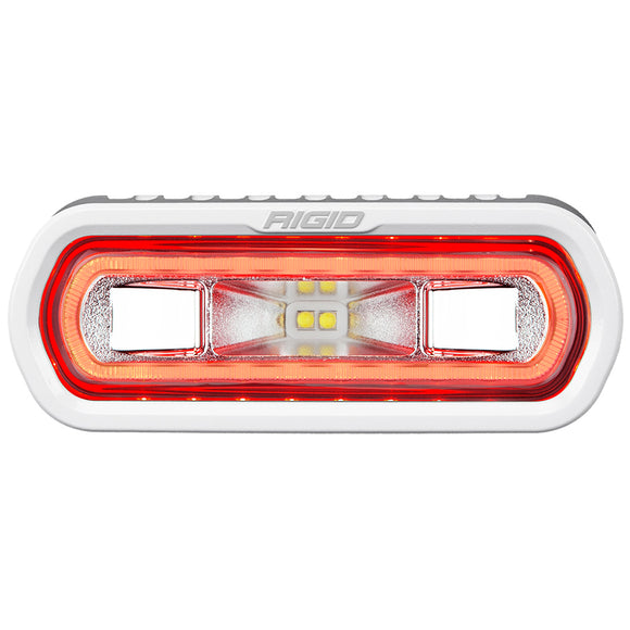 RIGID Industries SR-L Series Marine Spreader Light - White Surface Mount - White Light w/Red Halo [51102]