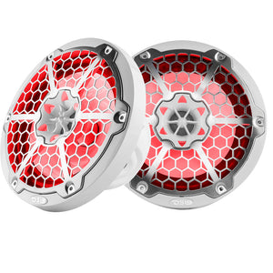 DS18 New Edition HYDRO 8" 2-Way Marine Speakers w/RGB LED Lighting 375W - White [NXL-8M/WH]