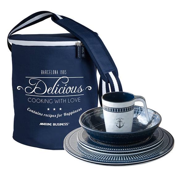 Marine Business Melamine Tableware Set  Basket - SAILOR SOUL - Set of 24 [14144]