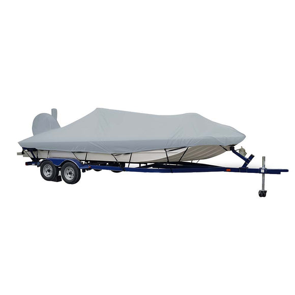 Carver Sun-DURA Extra Wide Series Styled-to-Fit Boat Cover f/21.5 Aluminum Modified V Jon Boats - Grey [71421XS-11]