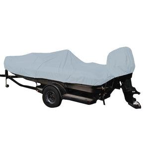 Carver Poly-Flex II Styled-to-Fit Boat Cover f/18.5 Fish  Ski Style Boats w/Walk-Thru Windshield - Grey [77318F-10]