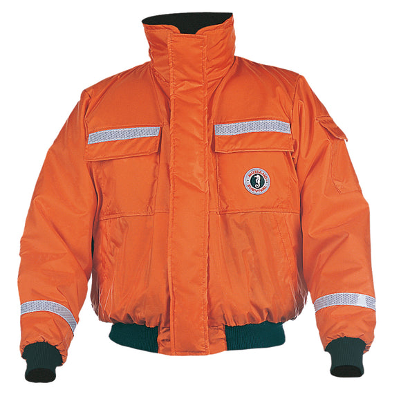 Mustang Classic Flotation Bomber Jacket w/Reflective Tape - Orange - Large [MJ6214T1-2-L-206]