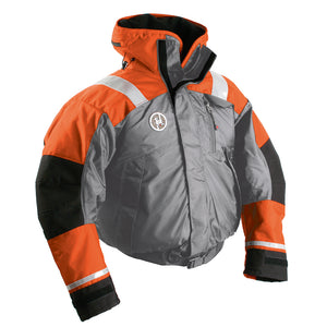 First Watch AB-1100 Flotation Bomber Jacket - Hi-Vis Orange/Black - Small [AB-1100-OB-S]