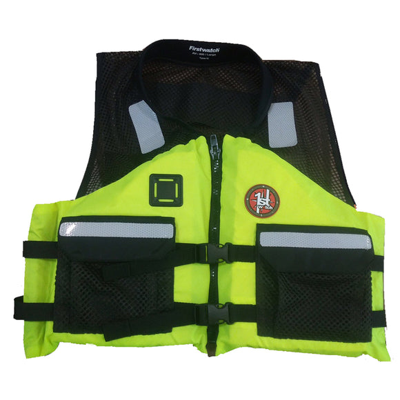 First Watch AV-5001 Crew Vest - Hi-Vis Yellow - Large to XL [AV-5001-HV-L/XL]