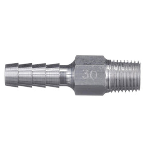 Universal Aluminum Fuel Hose Fitting - 1/4" NPT x 3/8" Barb - (Anti-Siphon Valve) [88FAS014-6]