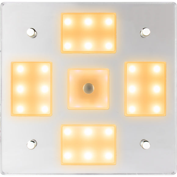 Sea-Dog Square LED Mirror Light w/On/Off Dimmer - White  Blue [401840-3]