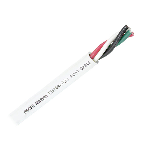 Pacer Round 4 Conductor Cable - 1000 - 14/4 AWG - Black, Green, Red  White [WR14/4-1000]