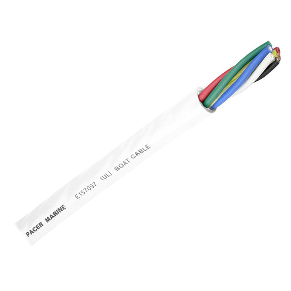 Pacer Round 6 Conductor Cable - 500 - 16/6 AWG - Black, Brown, Red, Green, Blue  White [WR16/6-500]